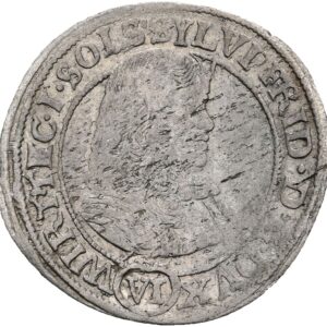 6 krejcar 1674, vévodství Württemberg ,Silvius II Frederick ( 1664-1697 )