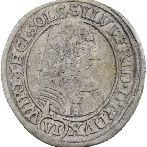 6 krejcar 1674, vévodství Württemberg ,Silvius II Frederick ( 1664-1697 )