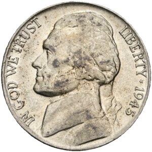 5 cent 1945 P , Thomas Jefferson