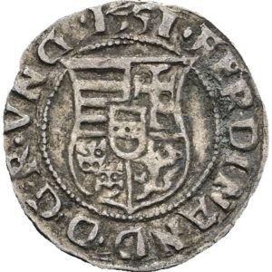 Denár 1551 KB, Ferdinand I.