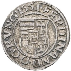 Denár 1551 KB, Ferdinand I.