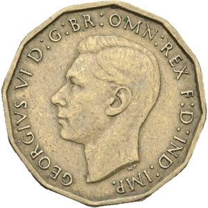 3 Pence 1945  – George VI.