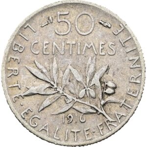 50 Centimes 1916