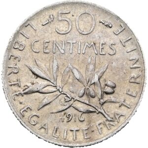 50 Centimes 1916