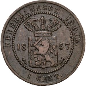 1 cent 1857 - Vilém III.