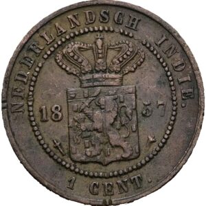 1 cent 1857 - Vilém III.