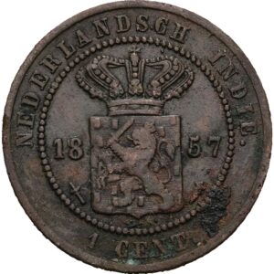 1 cent 1857 - Vilém III.