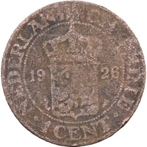 1 cent 1926 - Vilém III.