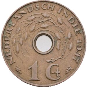 1 cent 1937 - Vilhelmina