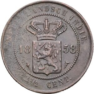 2 1/2 cent 1858 - Vilhelmina