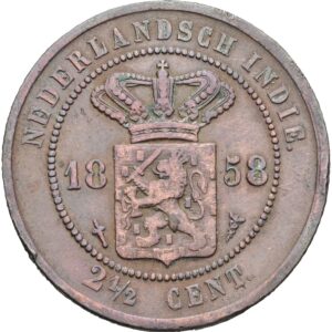 2 1/2 cent 1858 - Vilhelmina