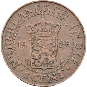 1 cent 1929 - Wilhelmina