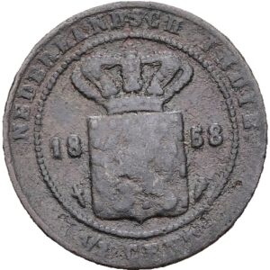 1/2 cent 1858- Wiliam III . Nizozemská východní Indie