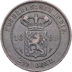 2 1/2 cent 1899- Wilhelmin, Nizozemská východní Indie