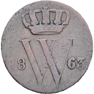 ½ centu 1863- Willem III, Nizozemská východní Indie.