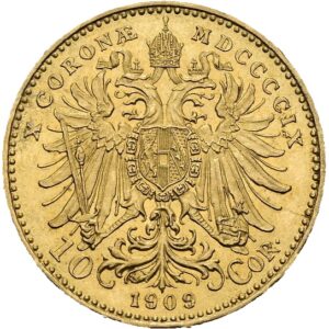 10 Koruna 1909 Schwartz , F.J.I.