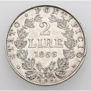 2 Lire 1866, Pius IX.