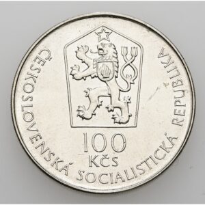 100 Koruna 1987 , 225. výročí založení Báňské akademie v Báňské Štiavnici